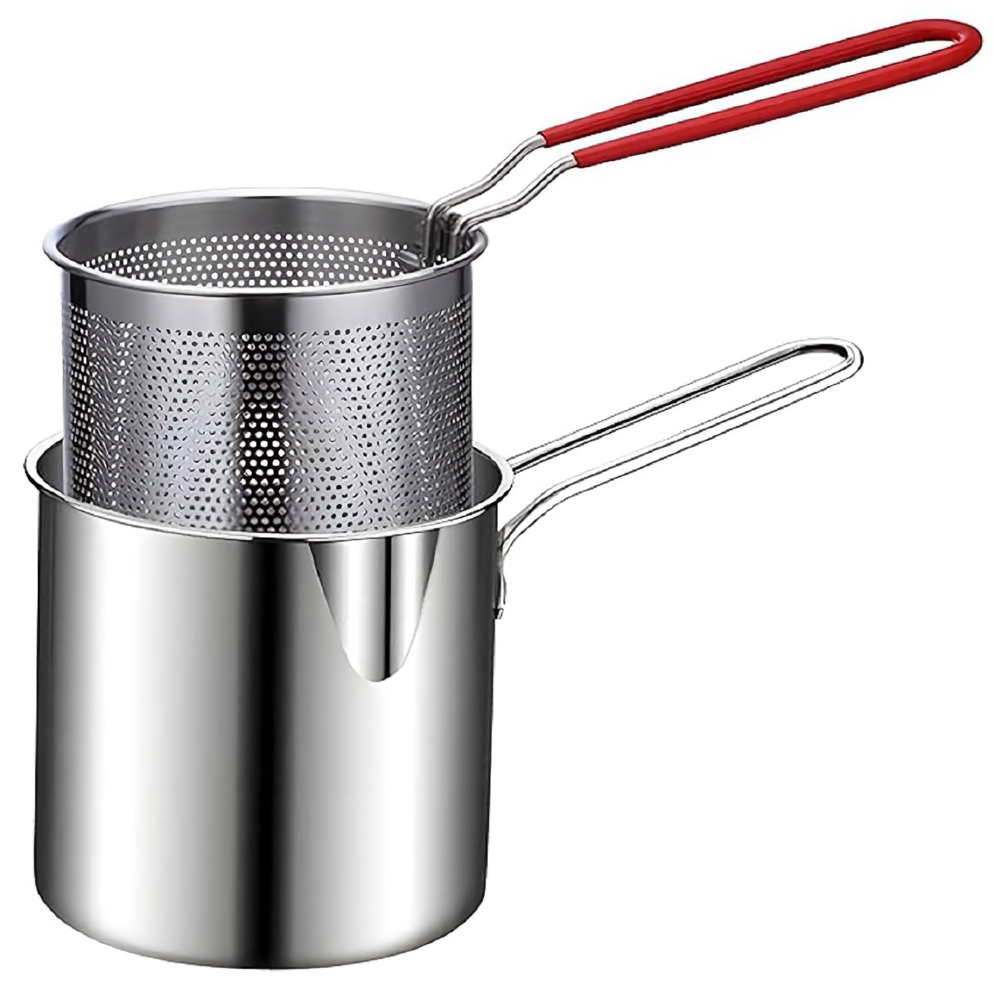 DEEP FRYING POT WITH STRAINER BASKET 1200 ML